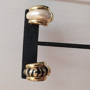 #72. Vintage Joan Rivers Interchangeable Gold & 4   Changes Earrings